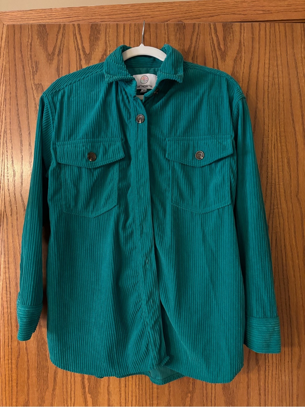 44 degree North Medium Teal Corduroy Overshirt Jacket